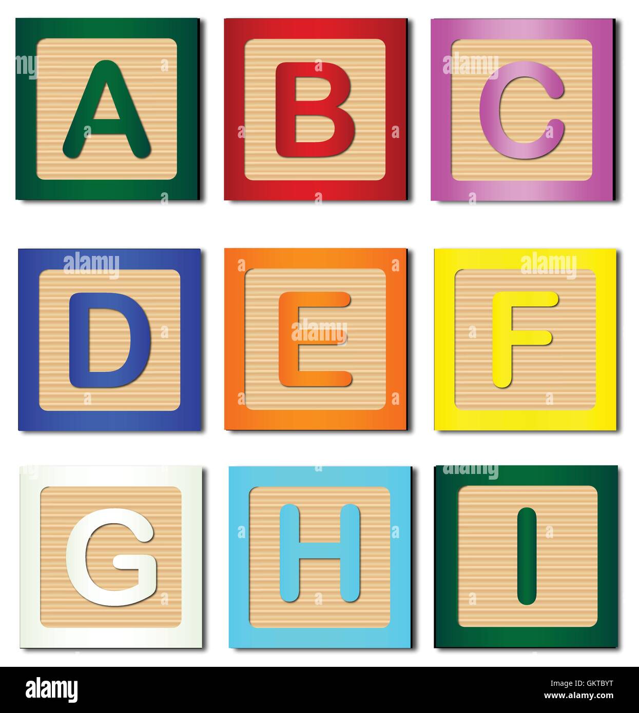 bloques de madera con letras