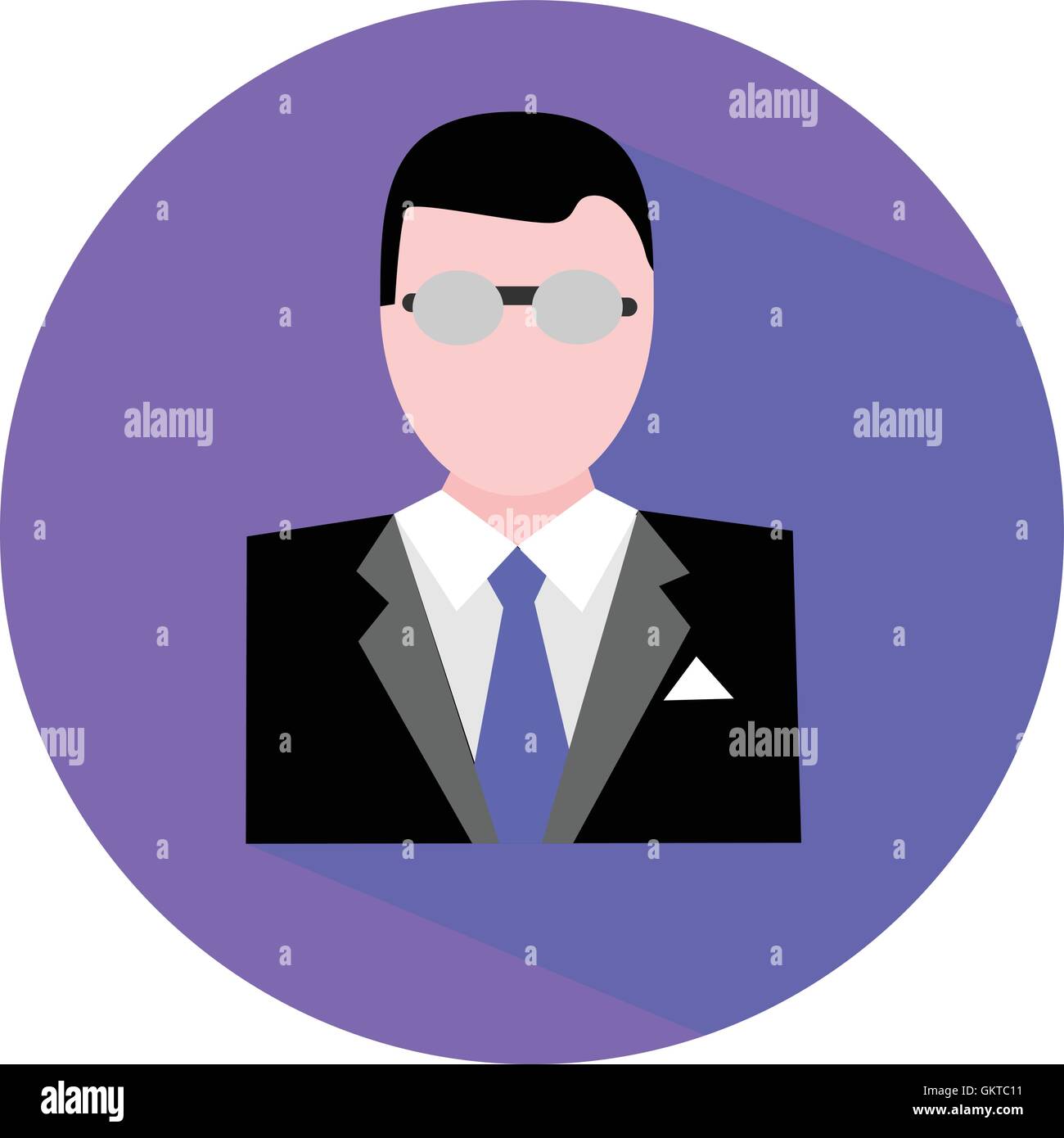 Icono usuario del hombre en traje de negocios Ilustración del Vector
