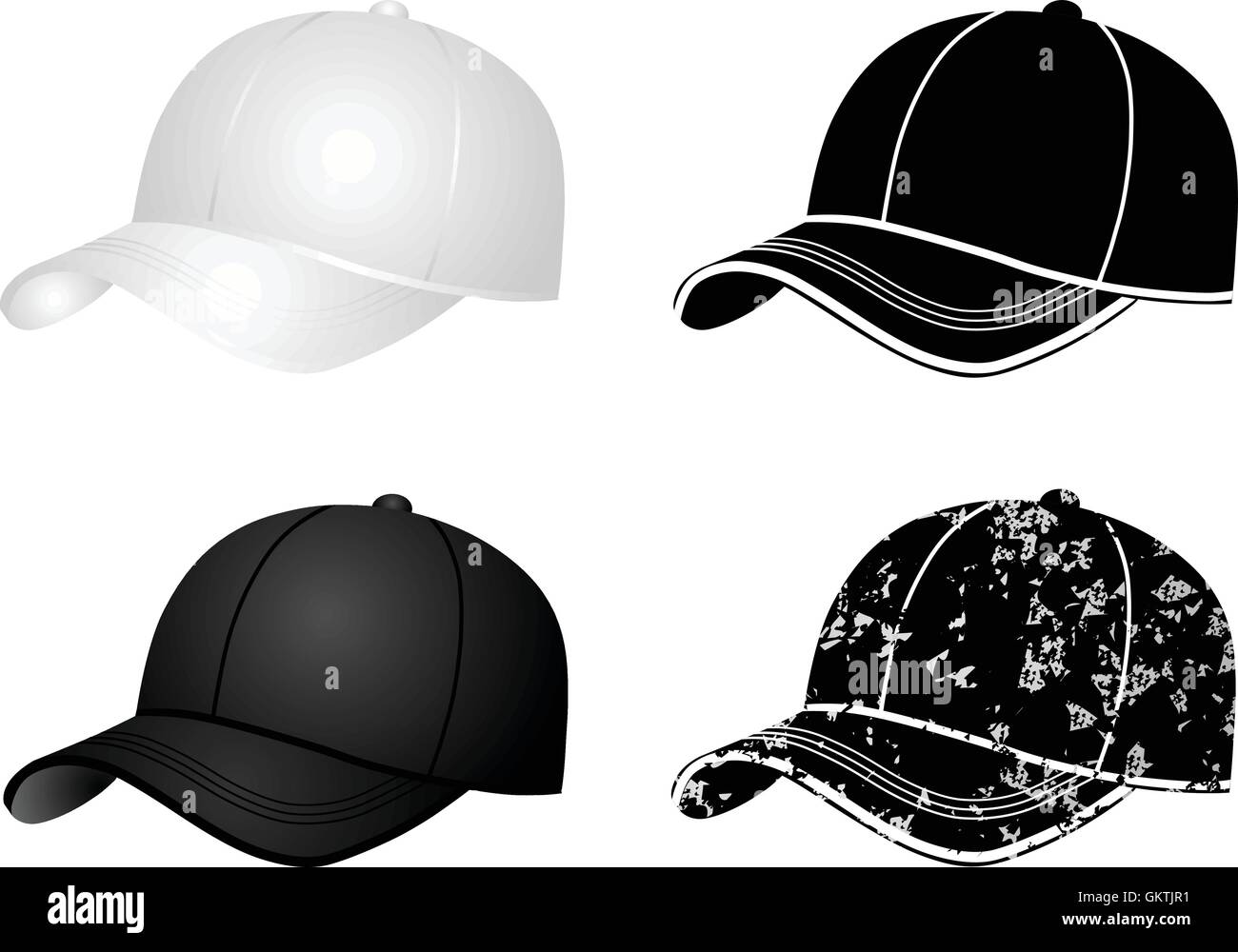 gorra de béisbol blanca en el icono frontal, estilo plano. 14576312 Vector  en Vecteezy
