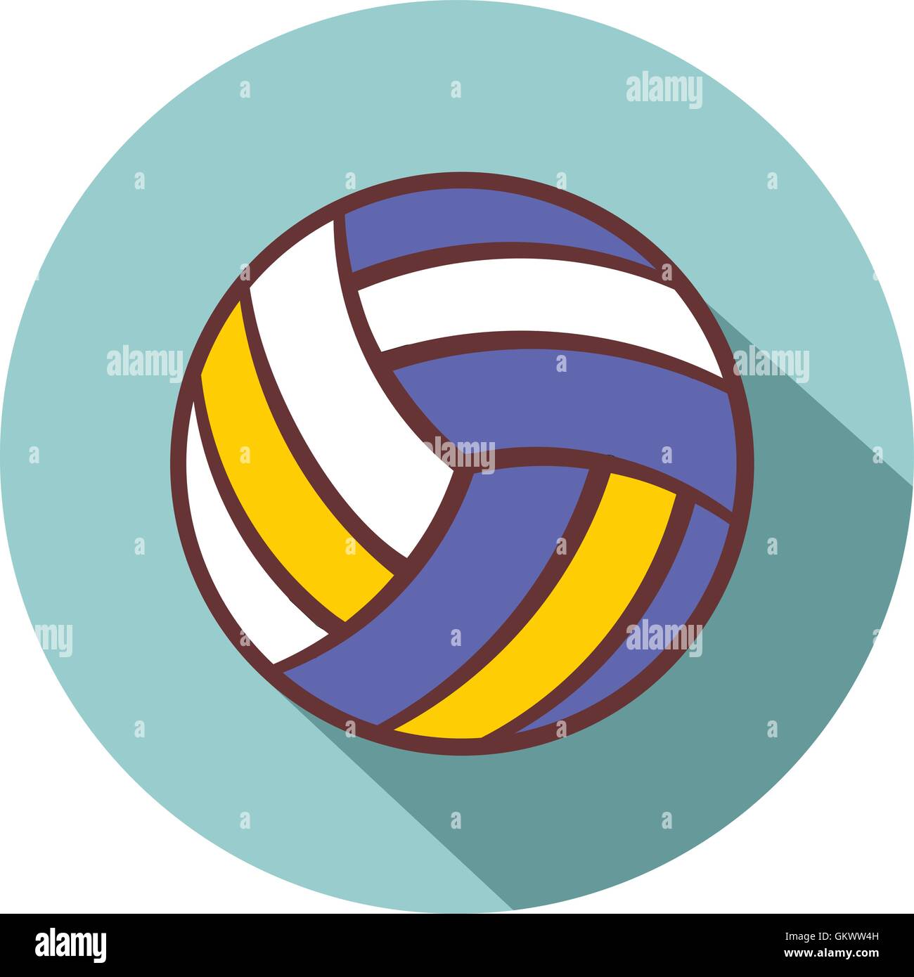 Pelota de voleibol Ilustración del Vector