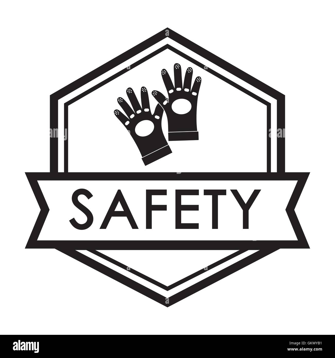 Seguridad Industrial. Icono de seguridad. Diseño plano Imagen Vector de