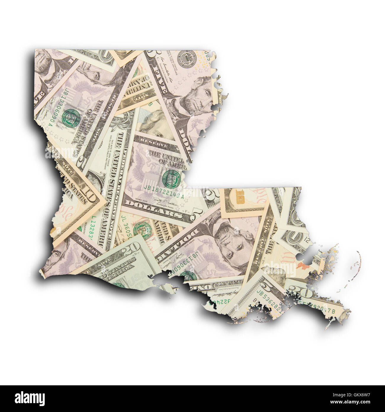 Mapa de Luisiana Fotografía de stock Alamy