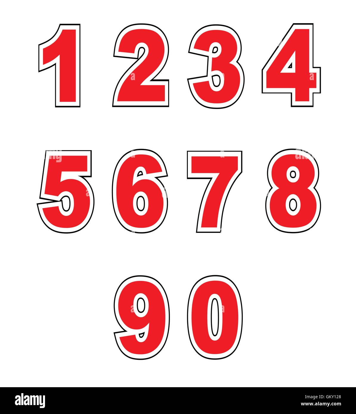 Números de camiseta Imágenes vectoriales de stock - Alamy