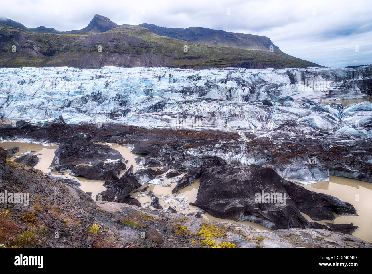 Svinafellsjokull, glaciar Vatnajokull, Islandia, Foto de stock