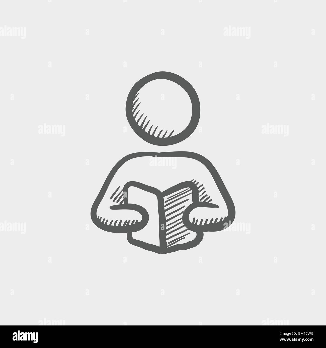 Persona leyendo un libro vector Imágenes de stock en blanco y negro - Alamy