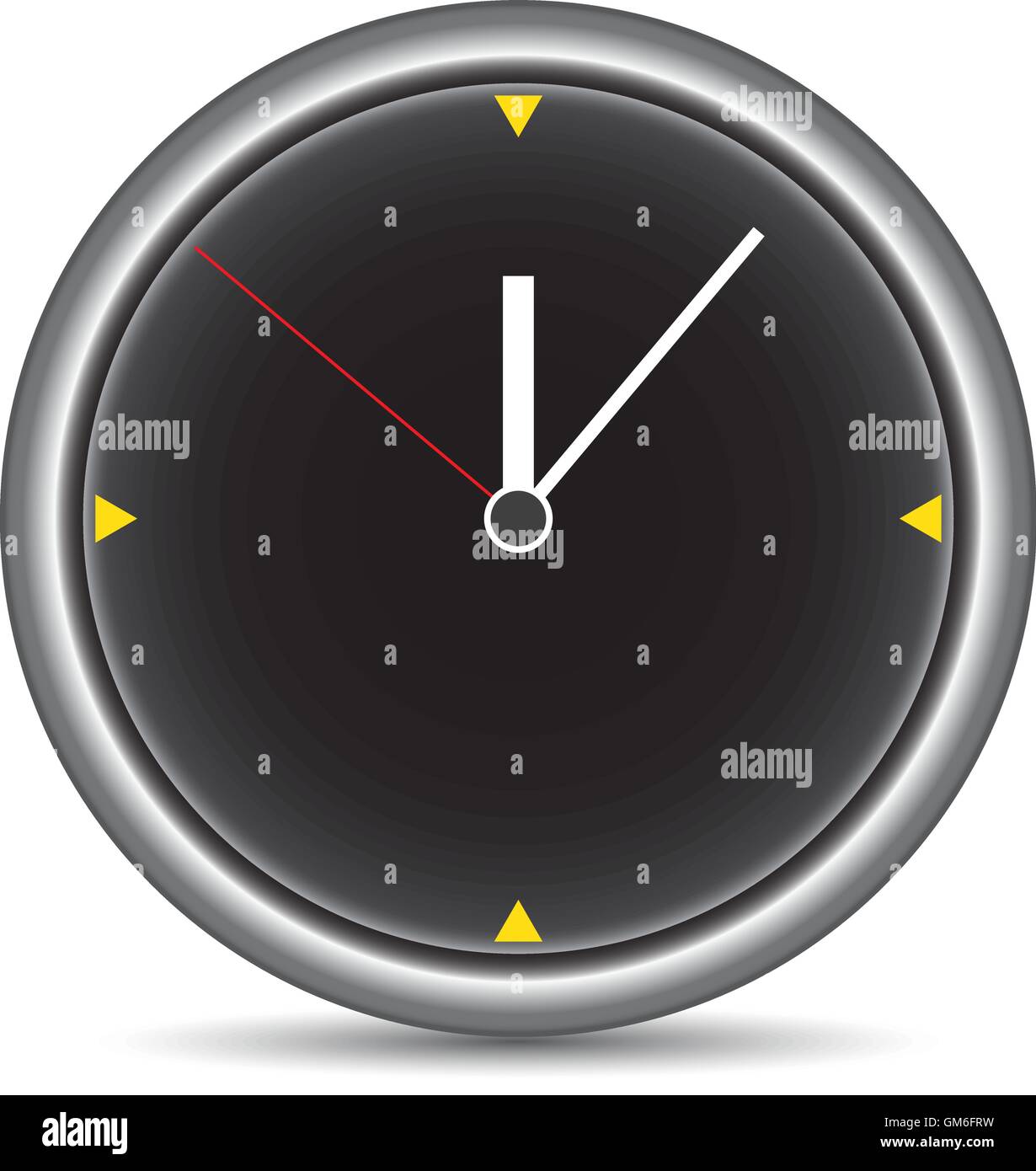 Reloj circular en blanco Imagen Vector de stock - Alamy