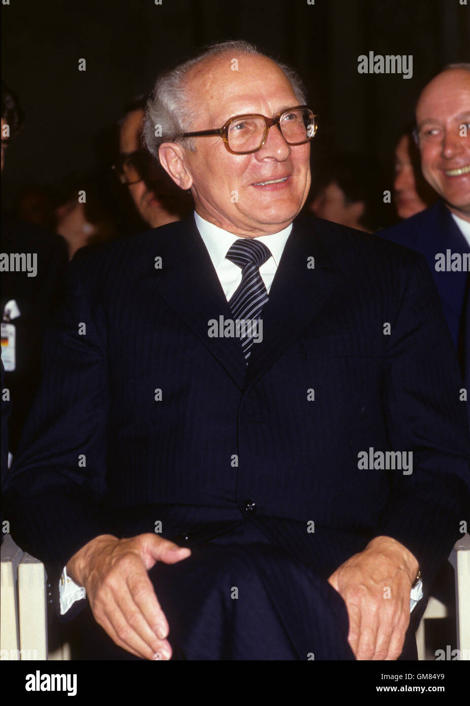 ERICH Honecker, Secretario General del Partido Socialista Unificado en 1986 DDR Foto de stock