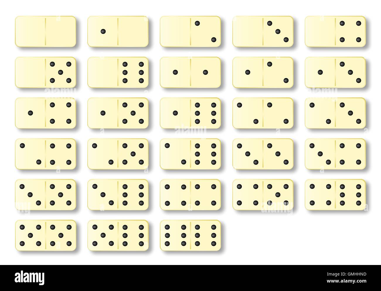 Fichas de dominó Imágenes vectoriales de stock - Alamy