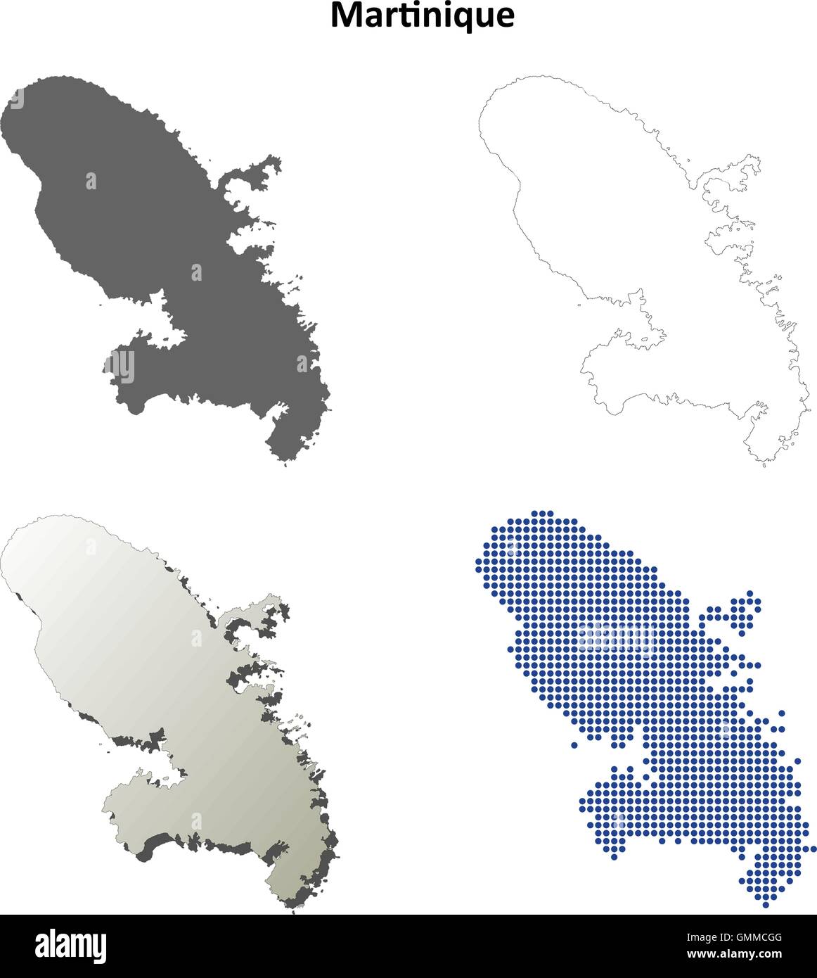 Mapa De La Isla Martinica Imágenes Vectoriales De Stock Alamy