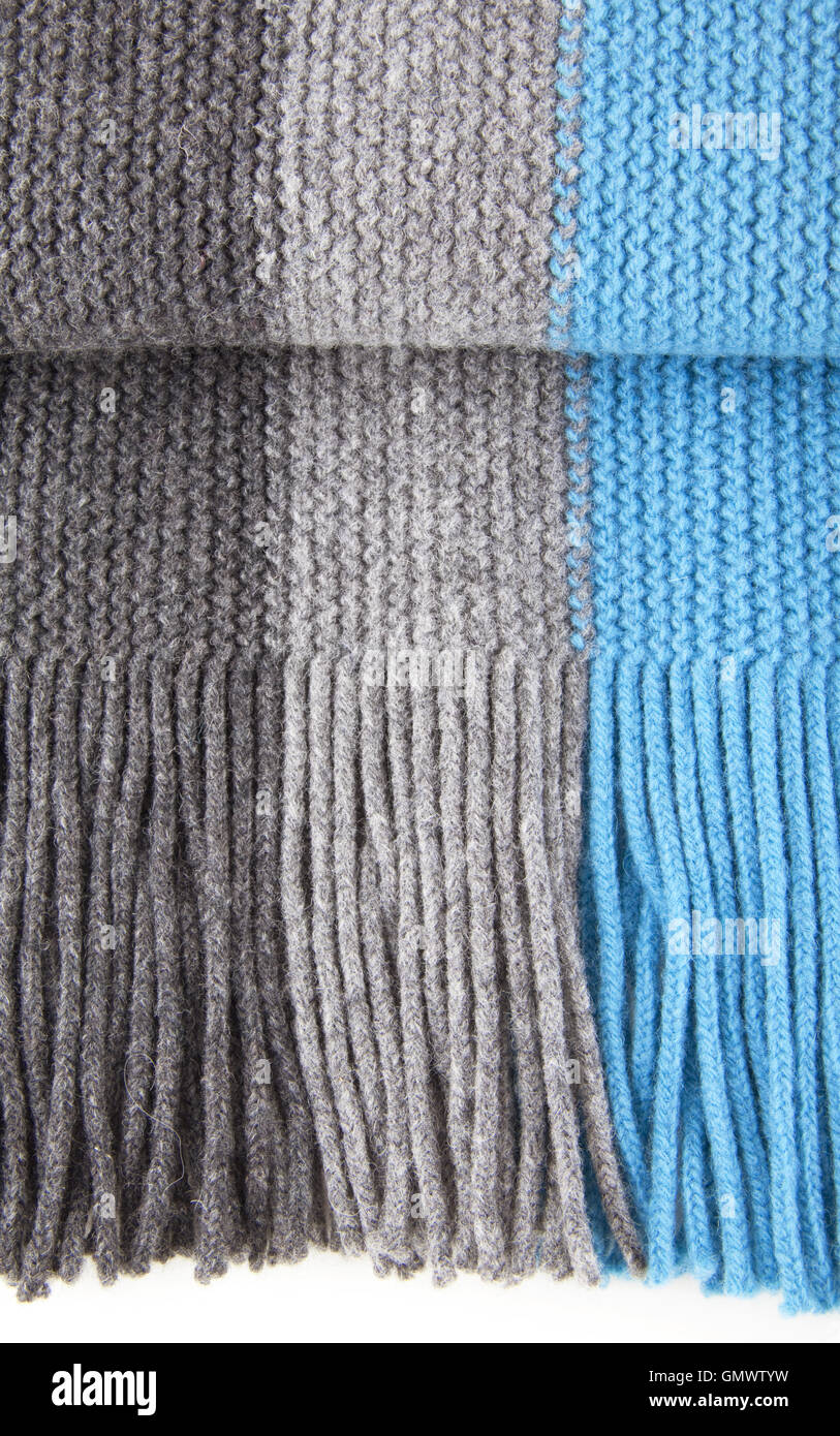 Close-up de bufanda de lana a rayas Fotografía de stock - Alamy