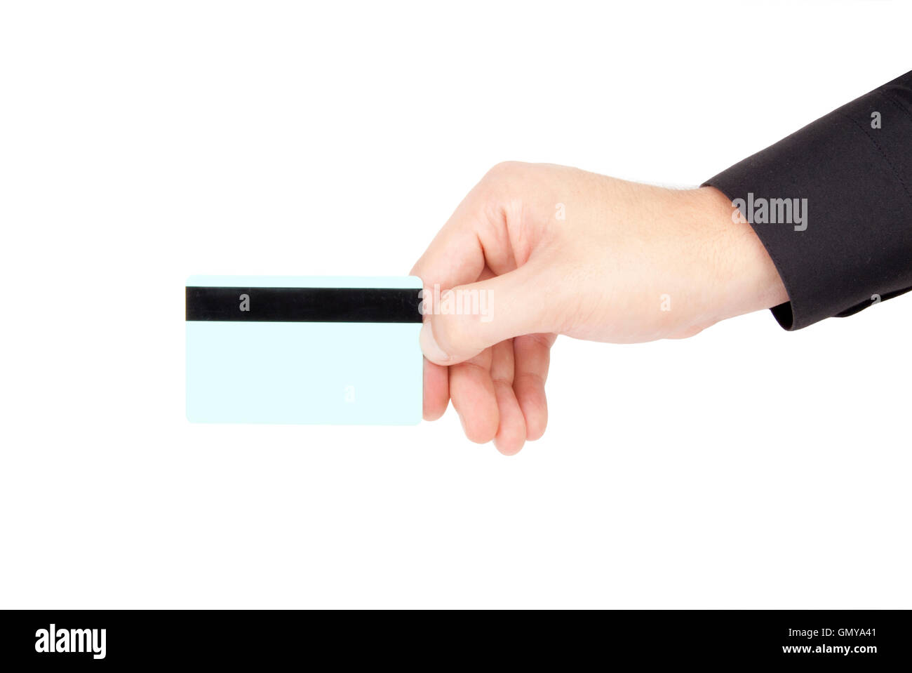 Mano sujetando la tarjeta de crédito Foto de stock
