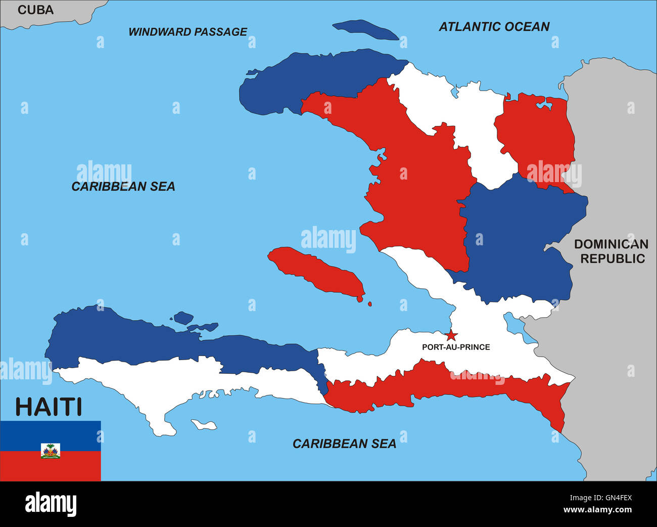 mapa de Haití Fotografía de stock Alamy