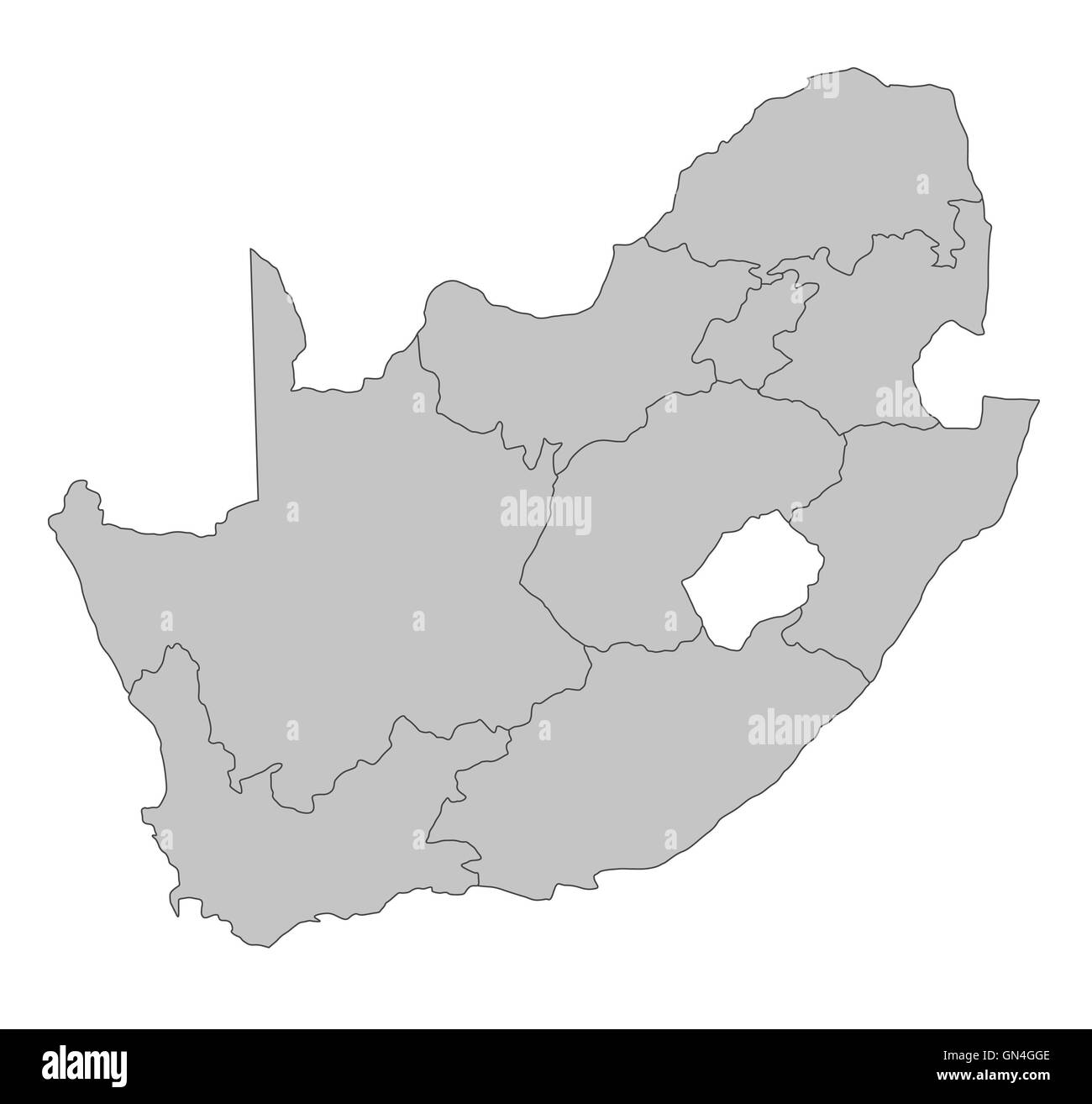 Mapa de Sudáfrica Foto de stock