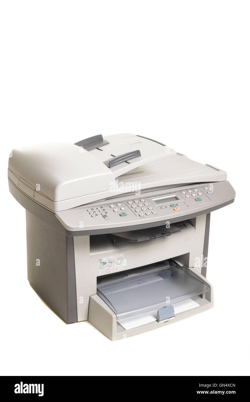 Impresora, escáner, copiadora aislado sobre fondo blanco Fotografía de  stock - Alamy