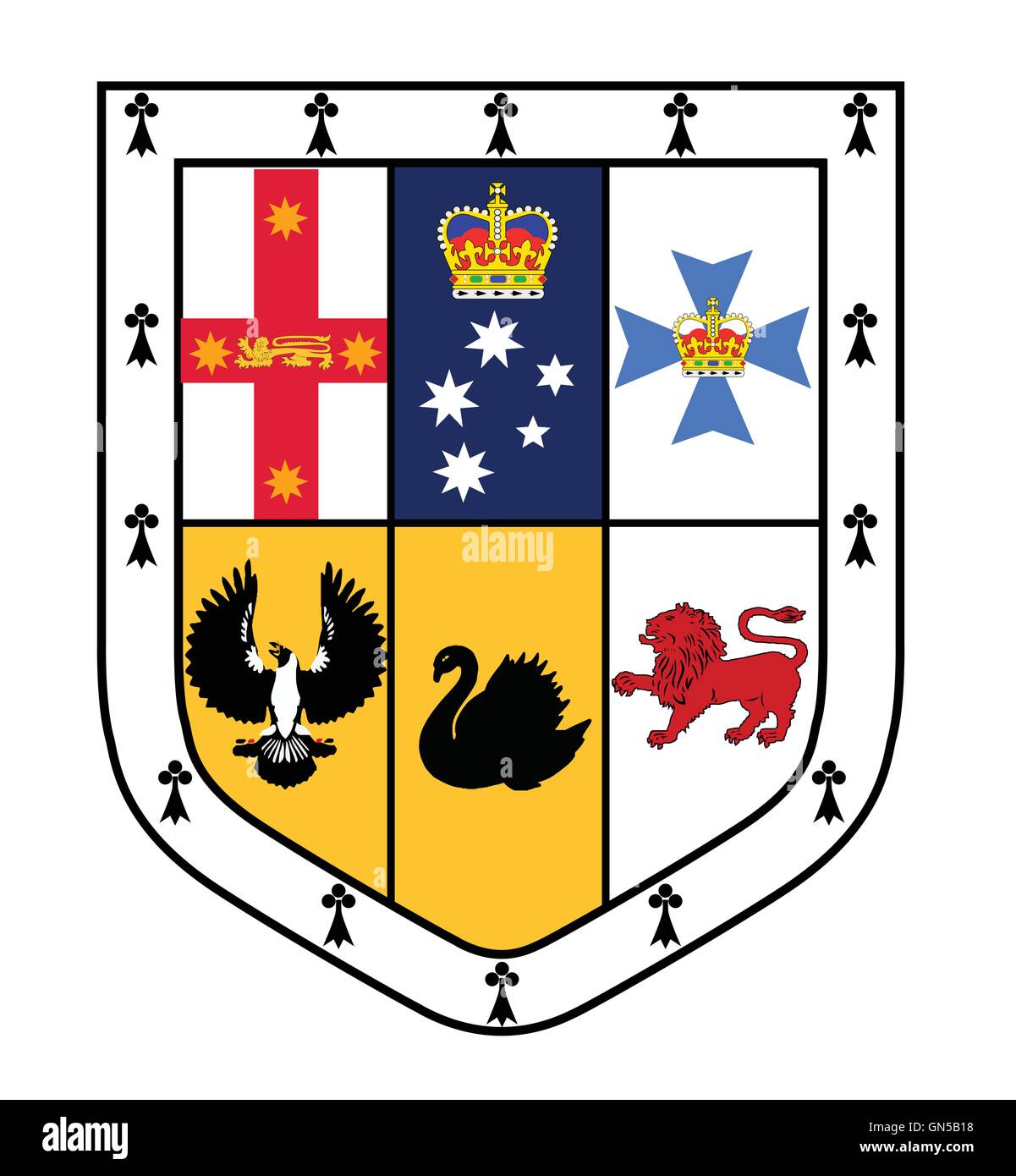 El escudo de armas escudo escudo del escudo Australiano Imagen Vector