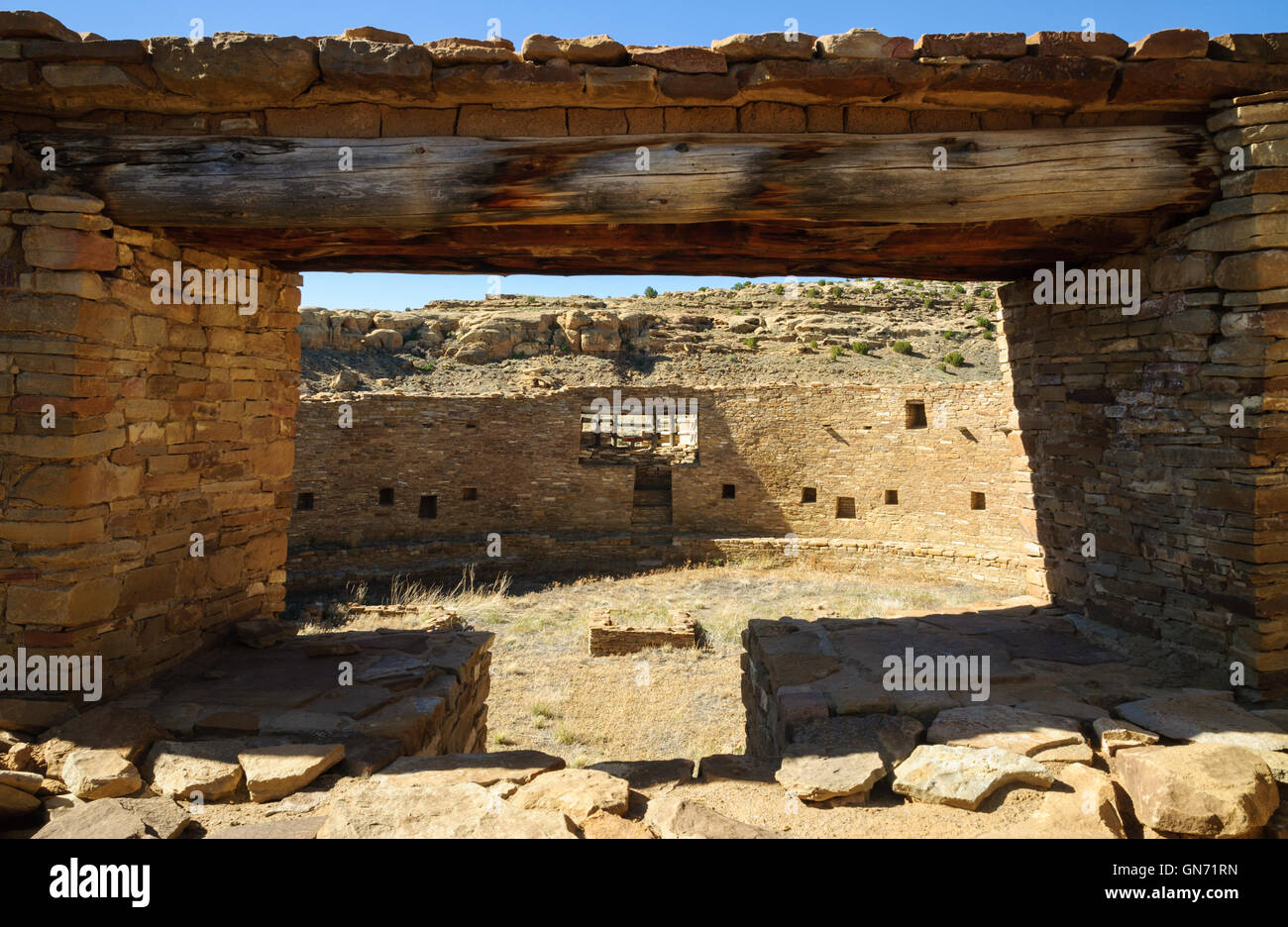 El Parque Nacional Histórico de la Cultura Chaco Foto de stock