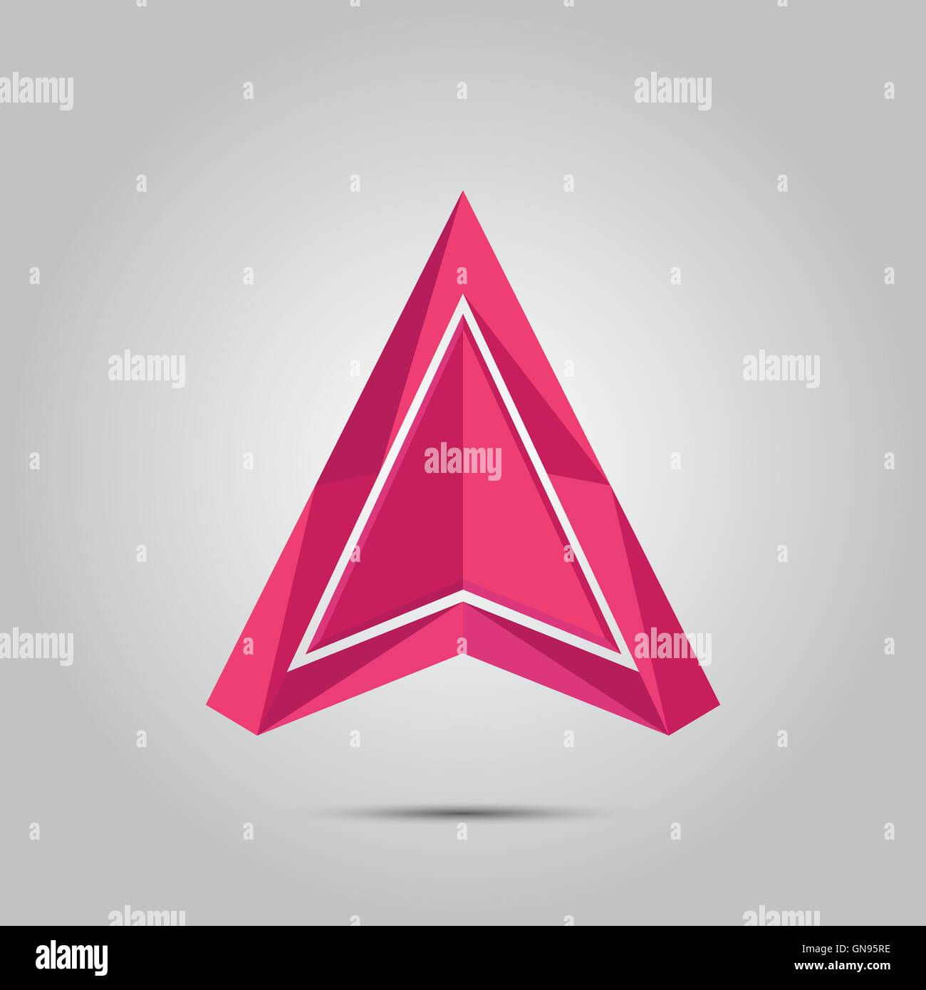 forma de diamante pastel rosa com vermelho-rosa folha logotipo