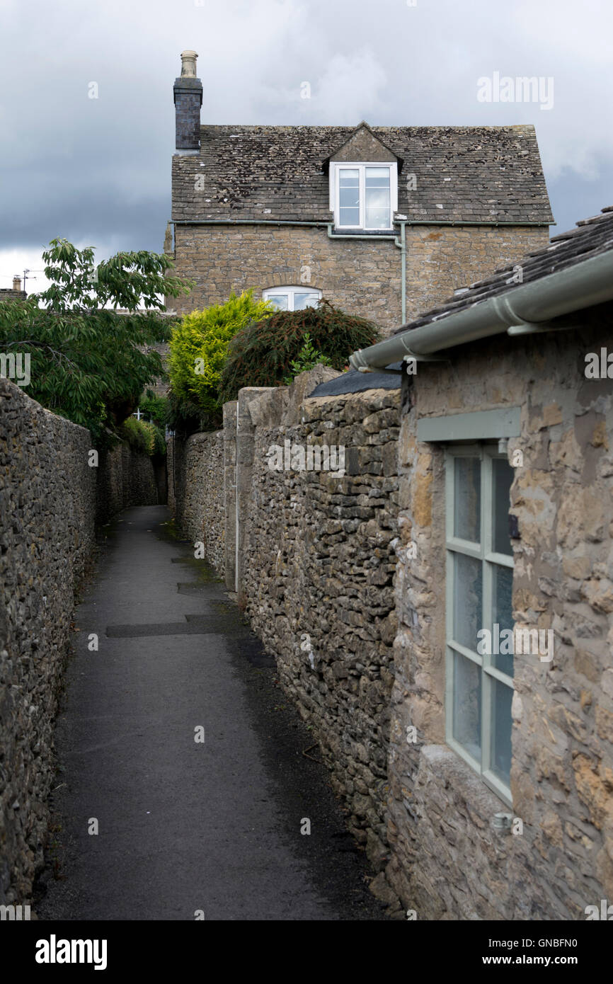 Fleece Alley, Stow-on-the-Wold, Gloucestershire, Inglaterra, Reino Unido. Foto de stock