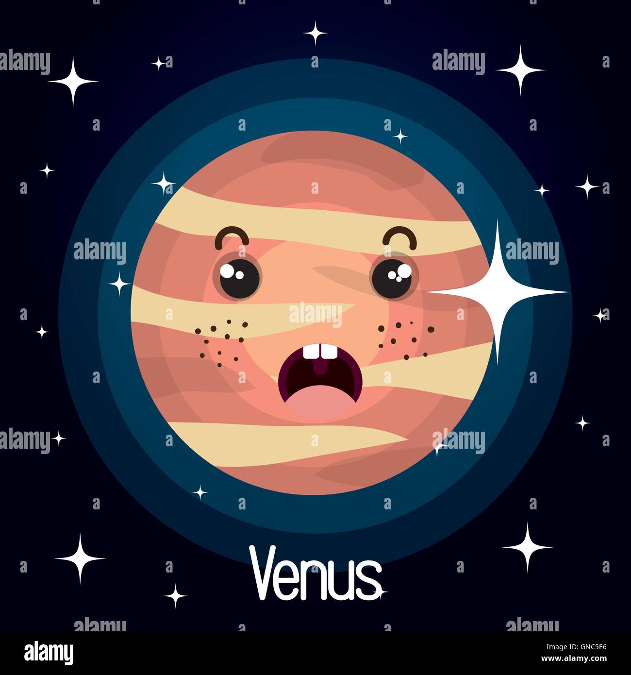 Planeta Venus espacio de carácter antecedentes Ilustración del Vector