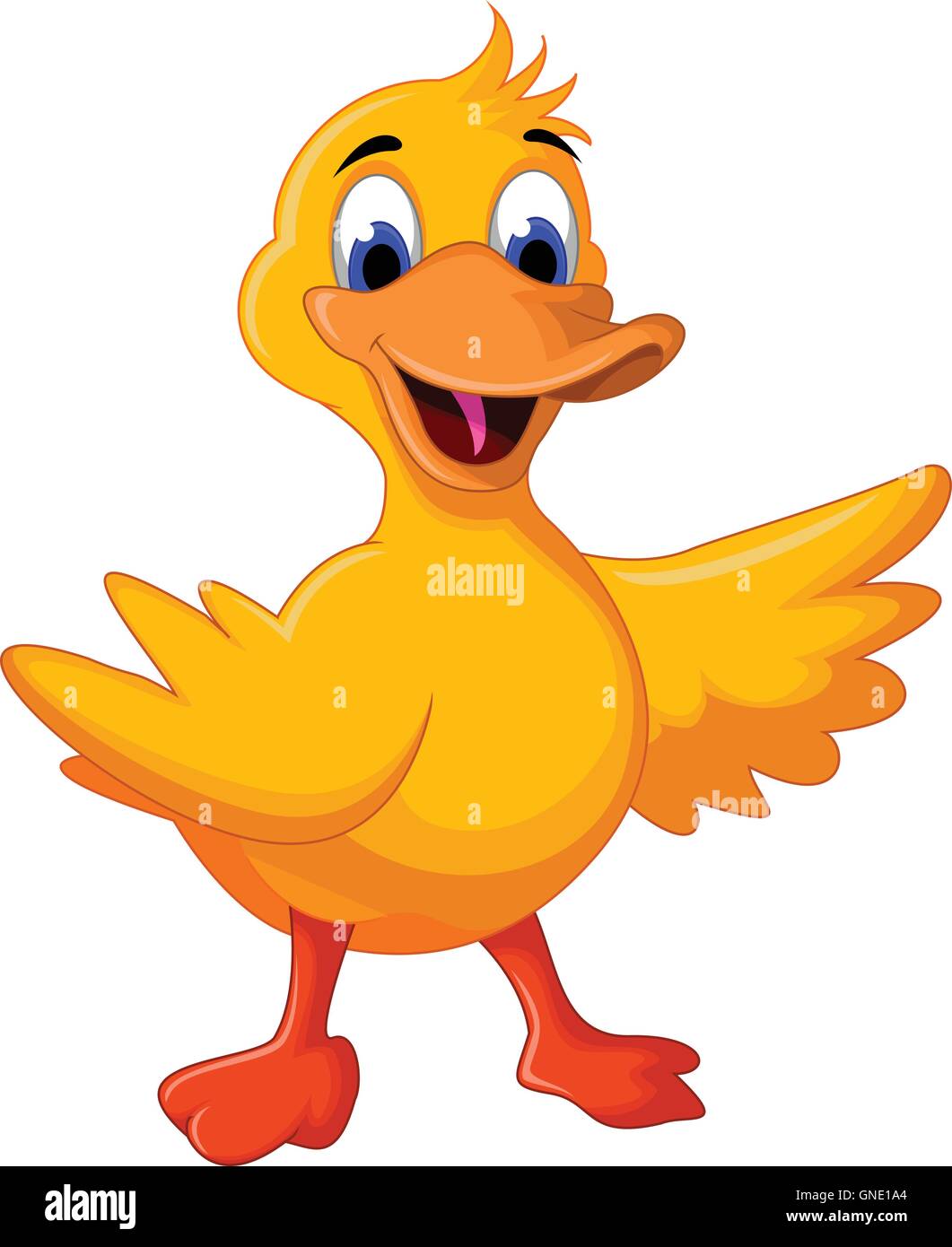 Funny Baby duck cartoon Imagen Vector de stock - Alamy