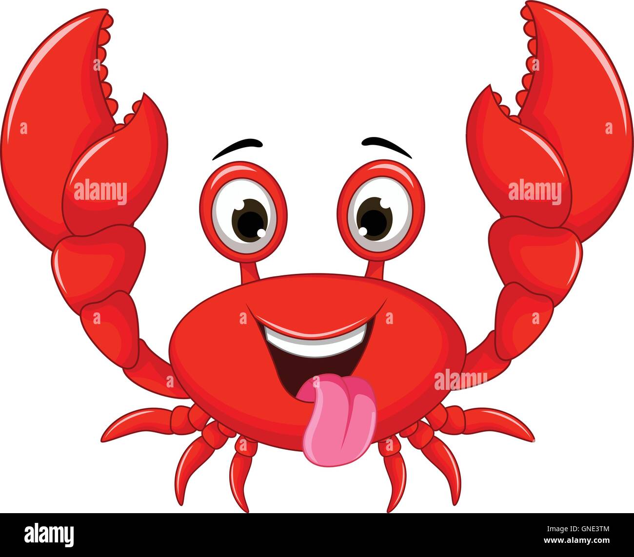 Divertida caricatura cangrejo Imagen Vector de stock Alamy