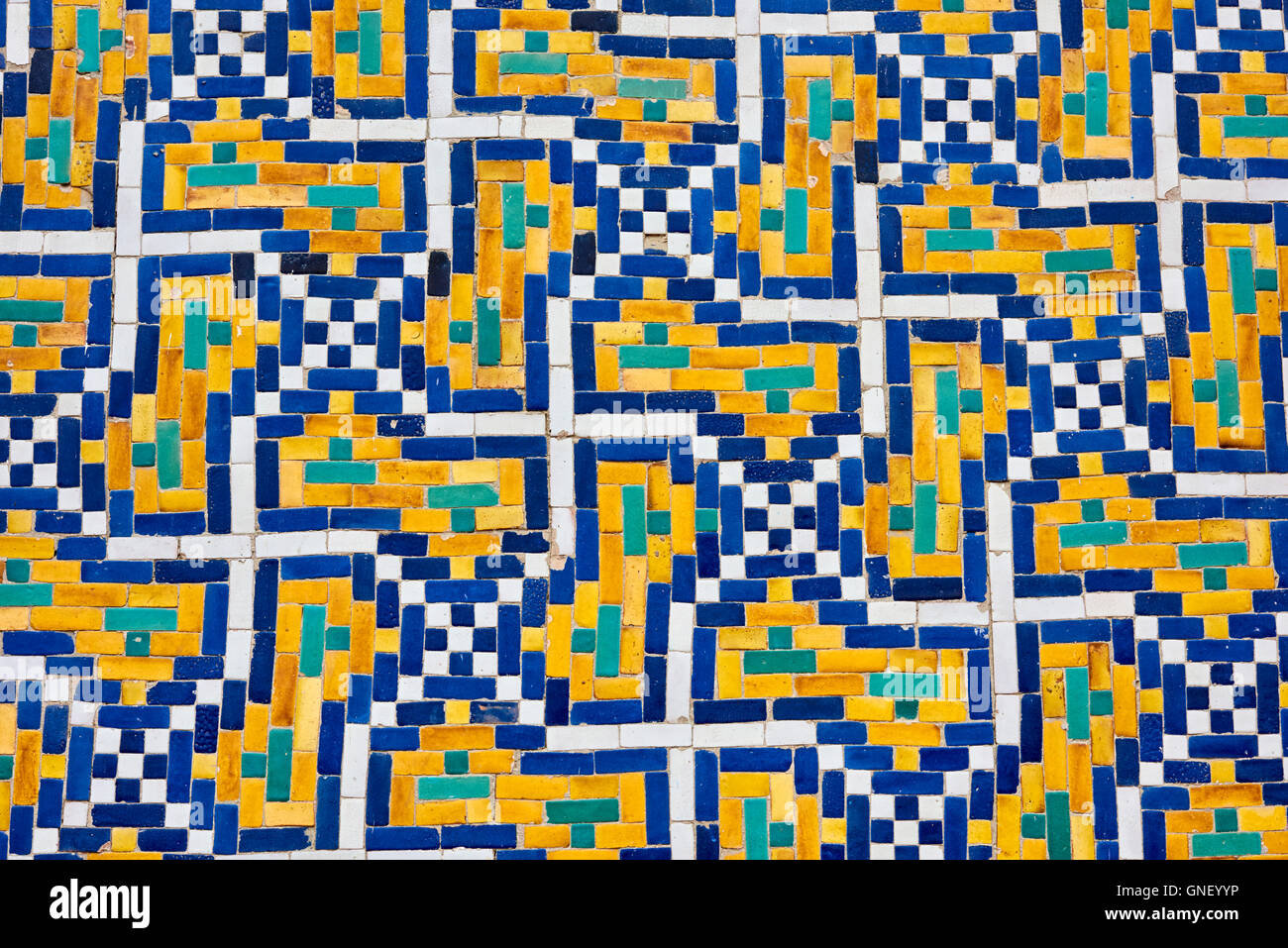 Uzbekistán, región de Fergana, Kokand, capital de Khanat de Kokand, Palacio del Khan, Khoudayar Khan, del siglo XIX, policromada ce Foto de stock