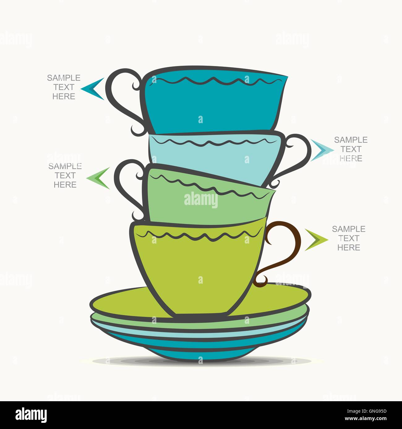 Tea taza logo vector design.Green tea vector logo template Imagen Vector de  stock - Alamy