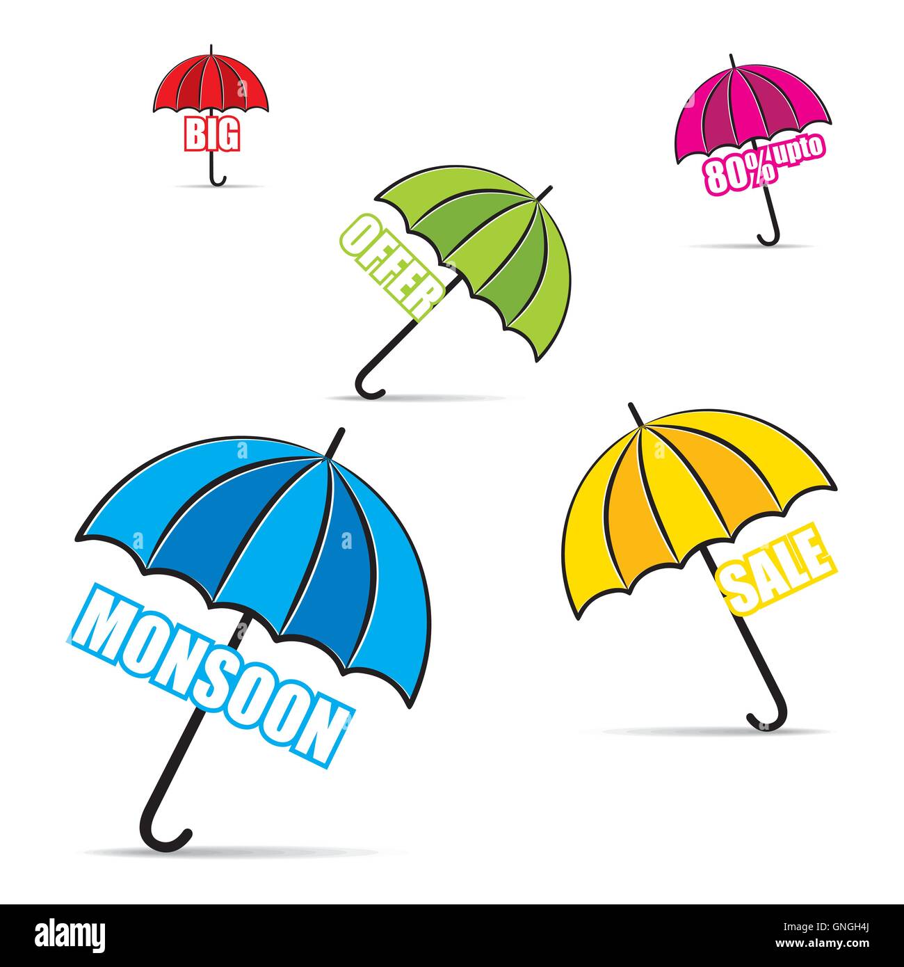 Gran oferta de monzón promoción banner Ilustración del Vector