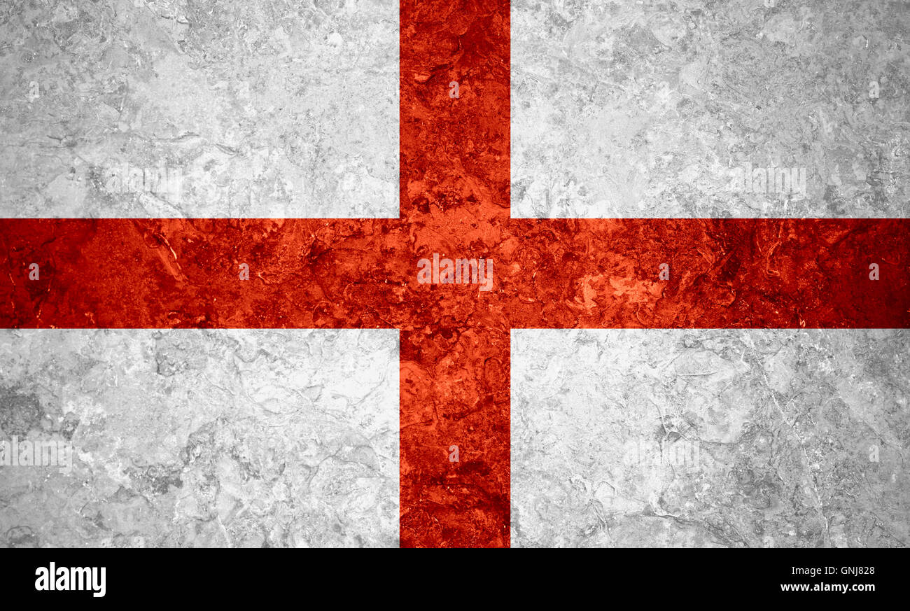 Bandera de Inglaterra o Inglés banner en vintage antecedentes Foto de stock