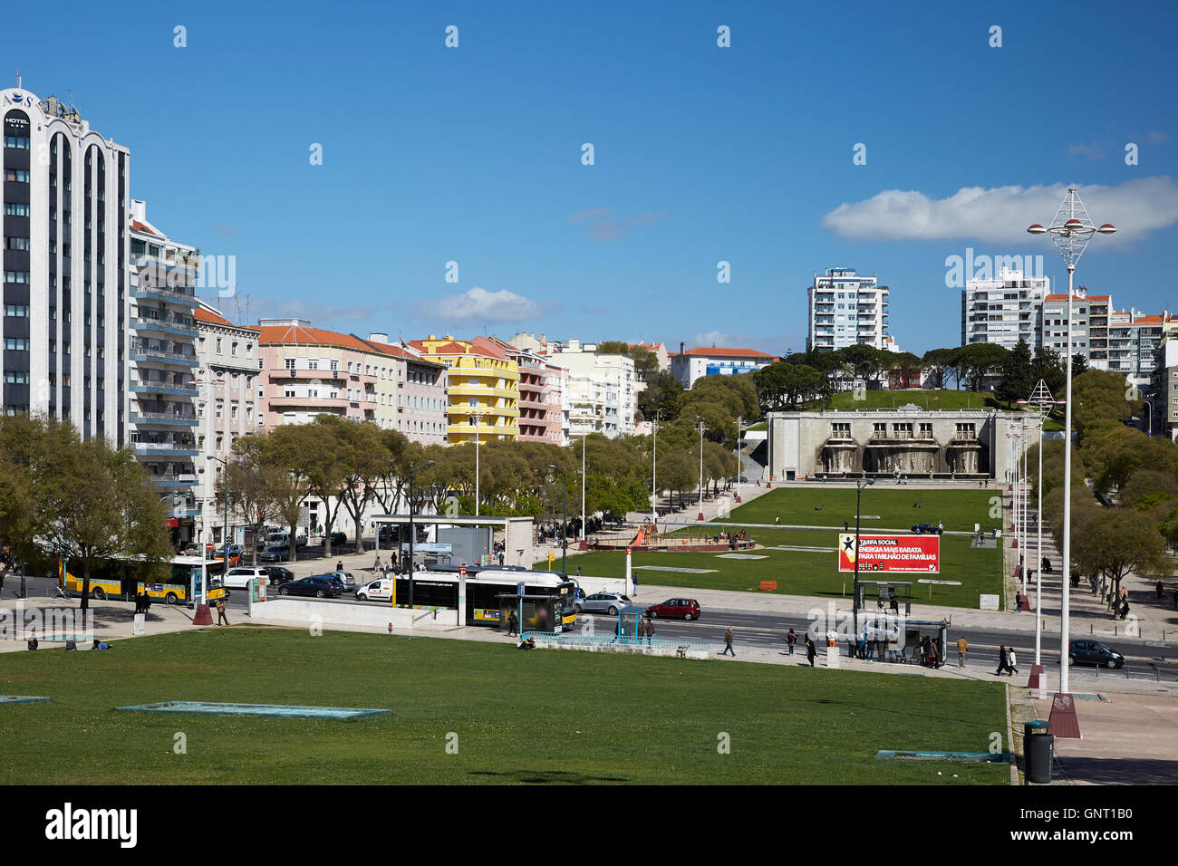 Lisboa, Portugal, la Alameda D. Afonso Henriques en zona de Avenidas Novas Foto de stock