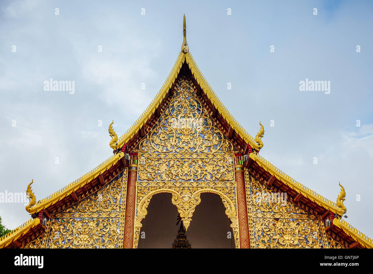 Wat Chiang Man, el templo más antiguo de Chiang Mai, Tailandia Foto de stock