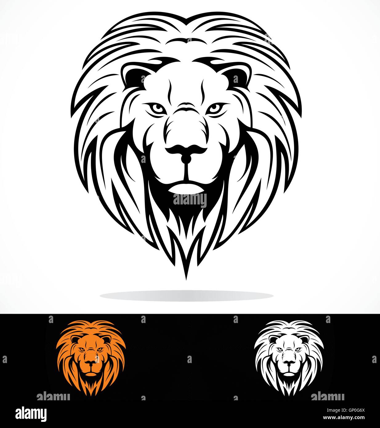 Lions Head Tribal Ilustración del Vector