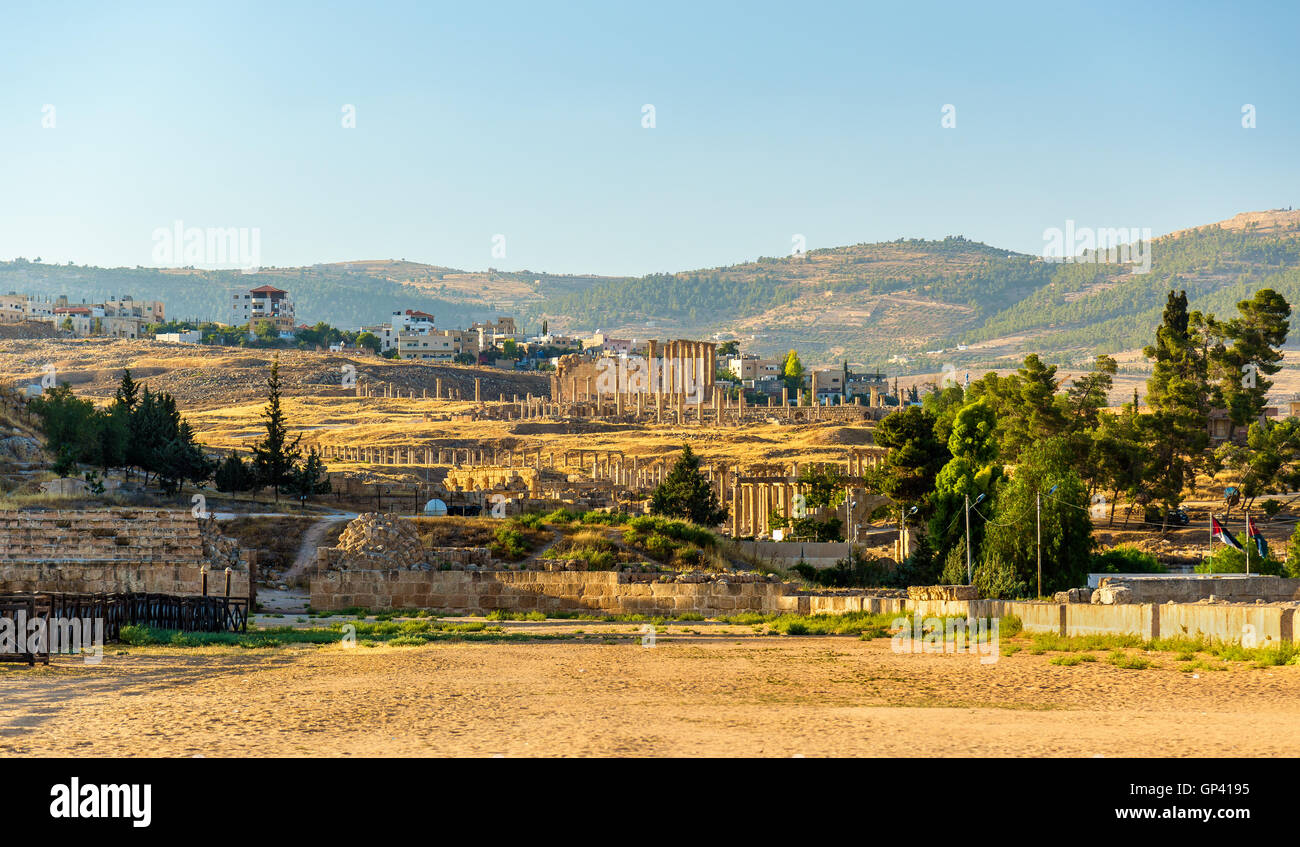 La ciudad romana de Gerasa - Jordania Foto de stock
