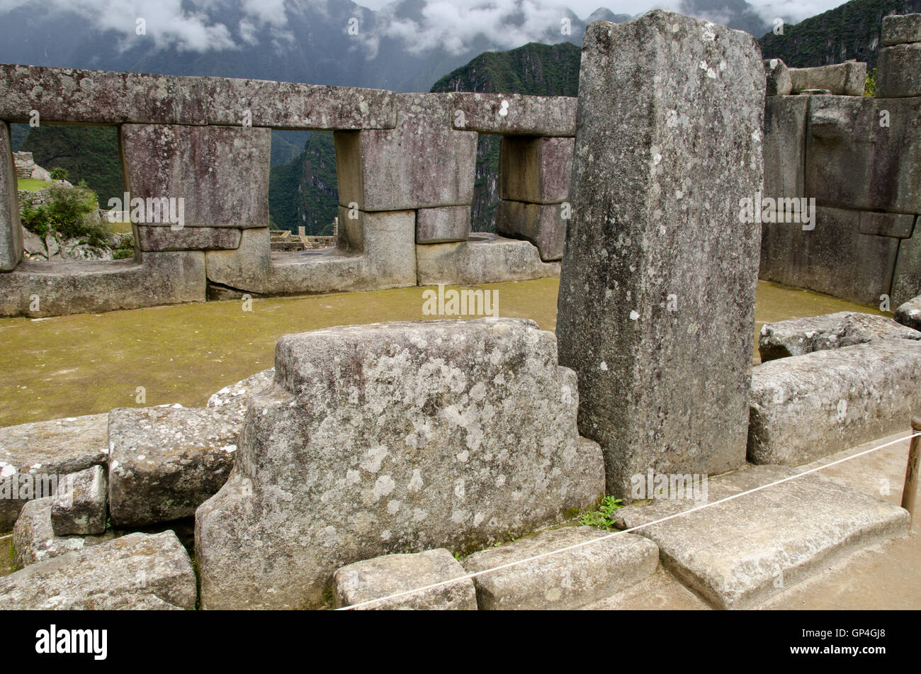 El Templo de las tres ventanas, Machu Picchu, Perú Fotografía de stock -  Alamy