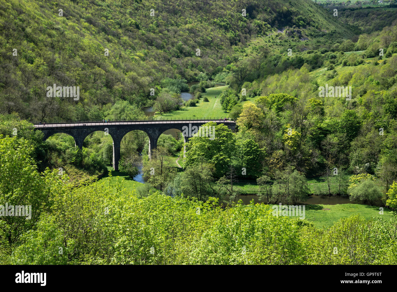 Vista Desde La Cabeza De Monsal Sobre El Viaducto De La Cabeza En El  Distrito Pico Foto de archivo - Imagen de exuberante, headstone: 184768340