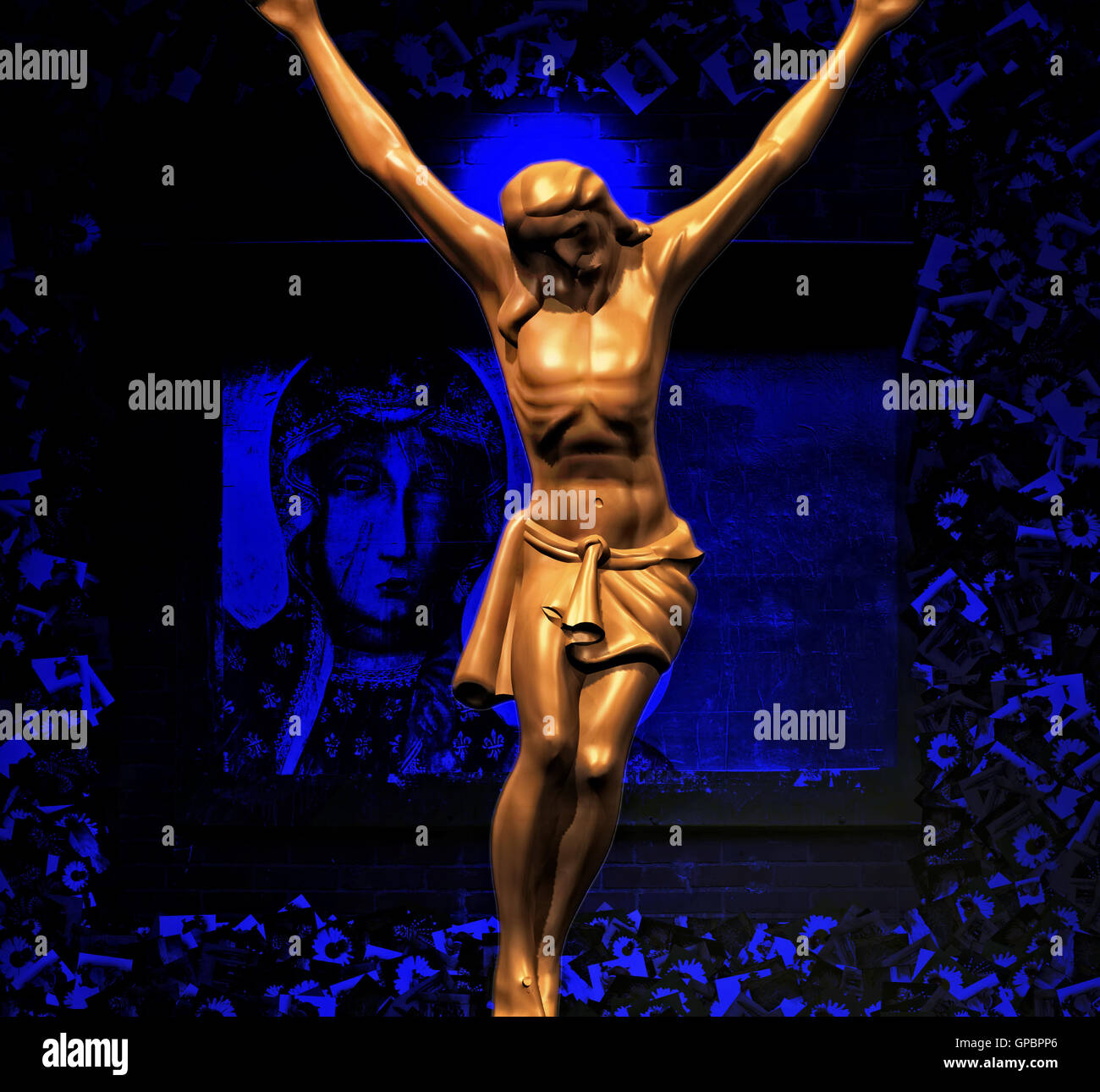 Jesús en cruz Fotografía de stock Alamy