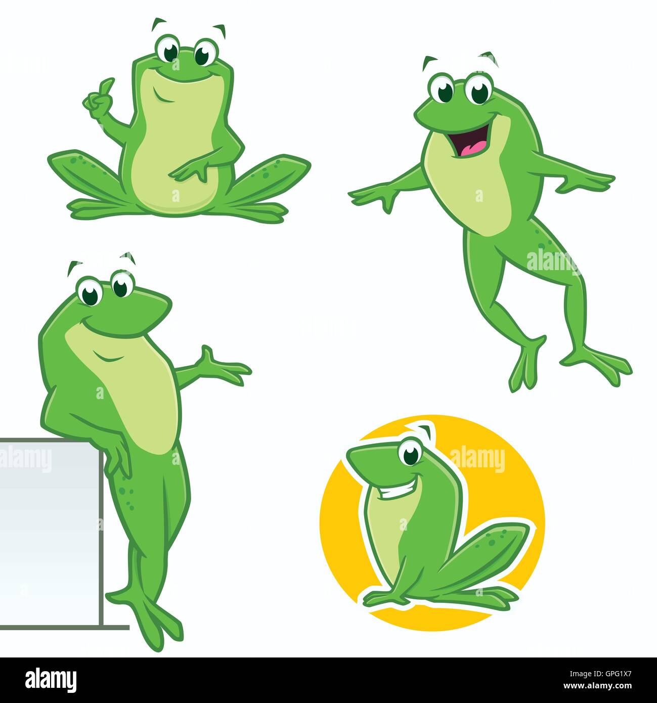 Dibujos animados ranas Imagen Vector de stock - Alamy