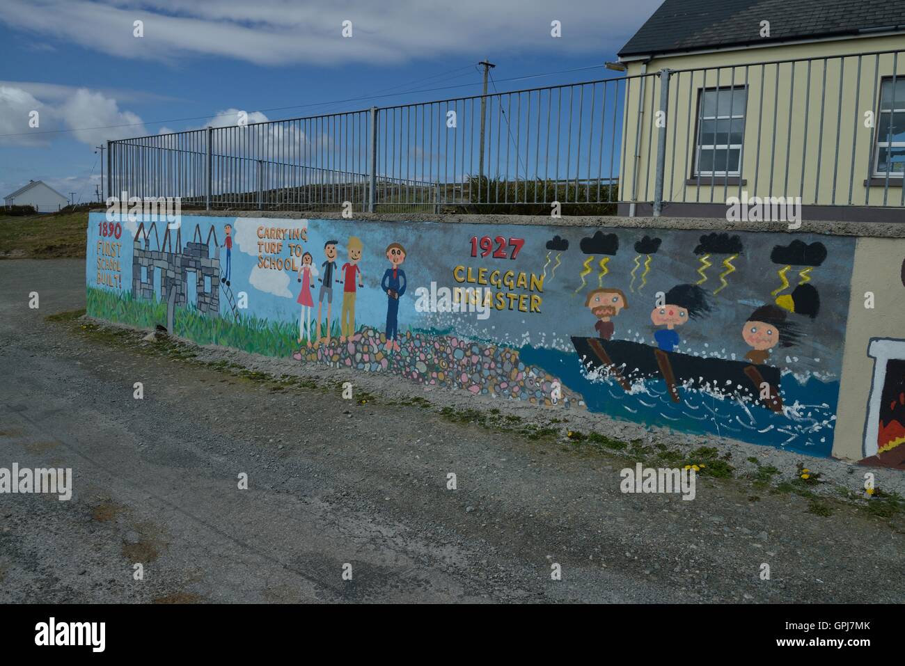 Inishbofin es una isla irlandesa en el Condado de Galway y a 8 km de la costa de Connemara. - Île irlandaise située dans le comté de Galway, Iuna isla irlandesa. Foto de stock