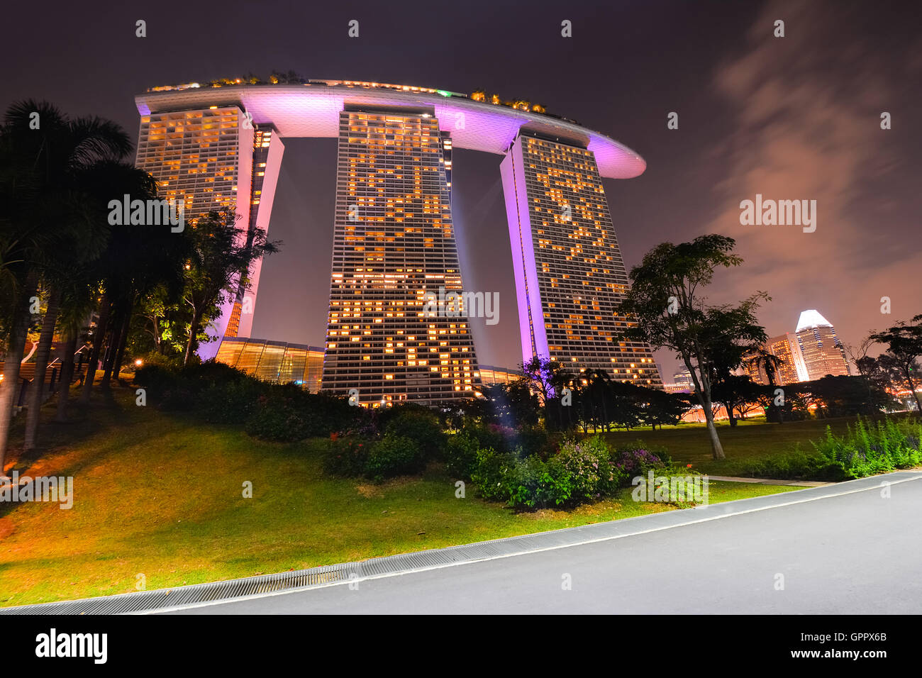 Marina Bay Sands Resort, Singapur Foto de stock