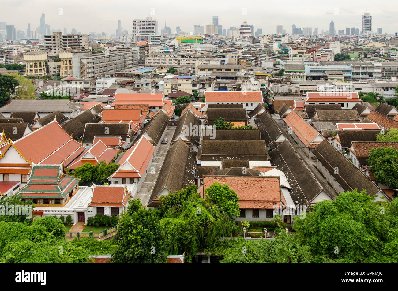 Bangkok (Tailandia), vistas desde el Monte Dorado Foto de stock