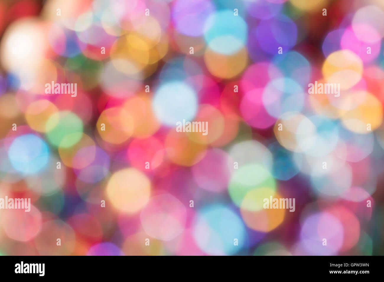 Resumen colorido borroso fondo burbujas de Navidad Foto de stock