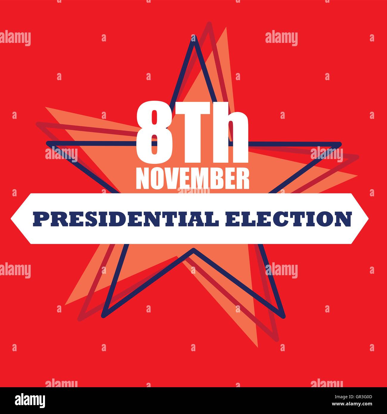 Estados Unidos de América el día de la elección, ilustración vectorial
