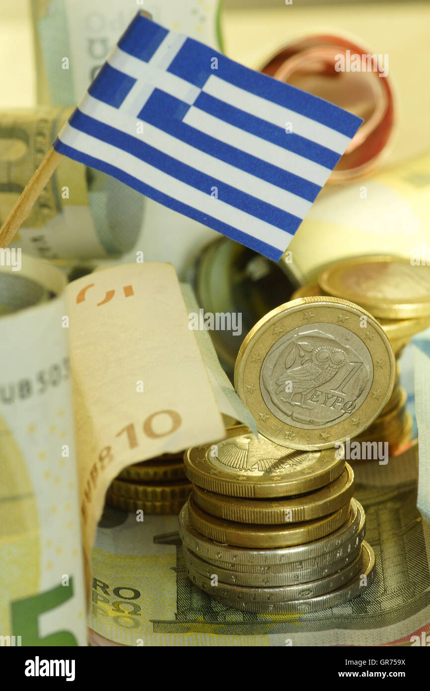 Grecia del euro Foto de stock