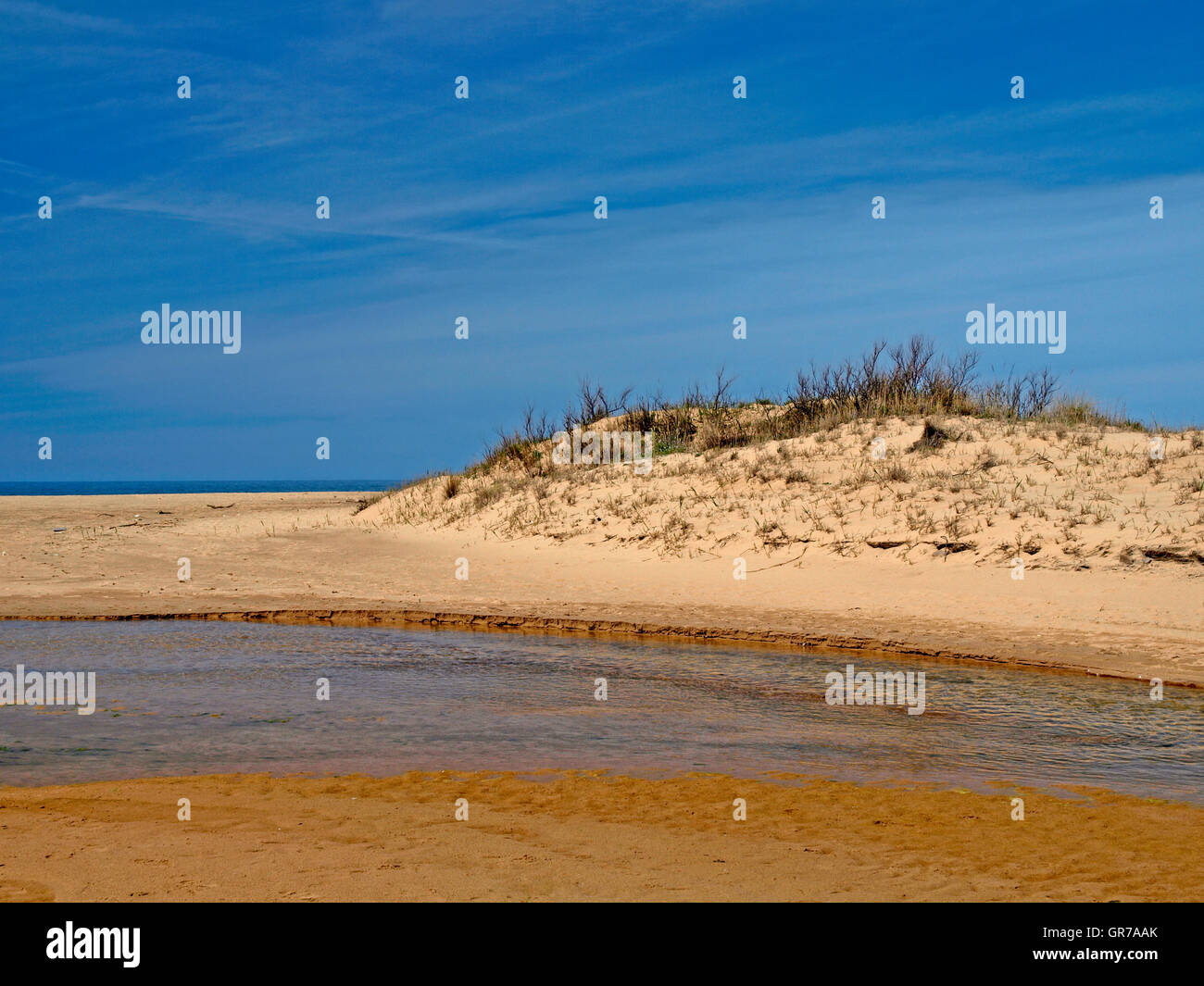 Piscinas, paisaje de dunas en la Costa Verde, en el suroeste de Cerdeña, Italia, Europa Foto de stock