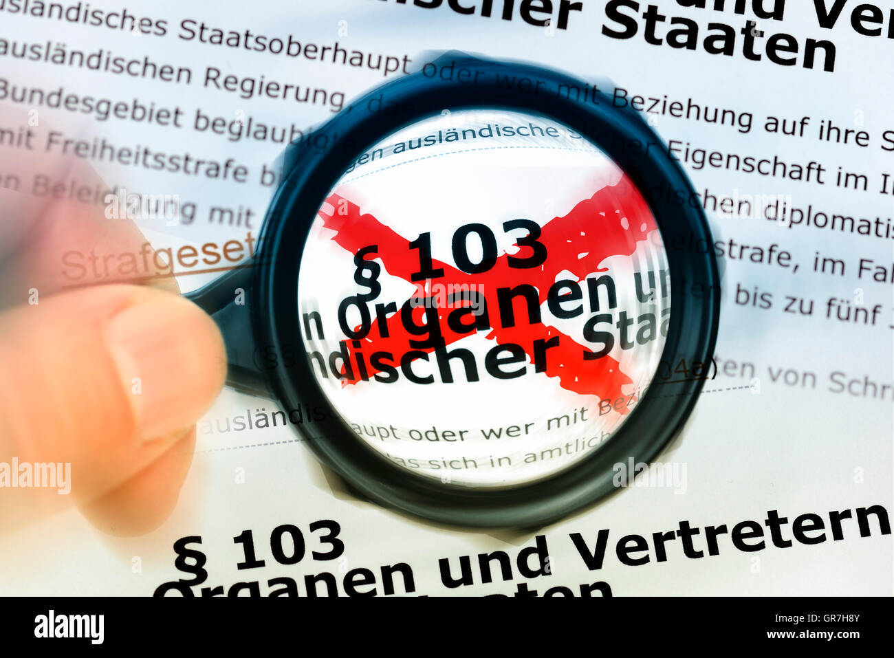 Público derecho penal alemán, en el artículo 103 Foto de stock
