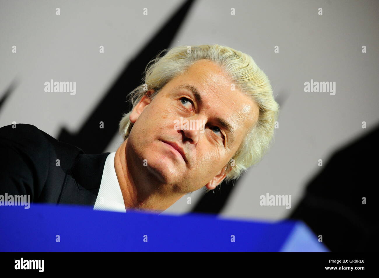 Los políticos hablan en Viena acerca de una supuesta amenaza de islamización de Europa Geert Wilders Foto de stock