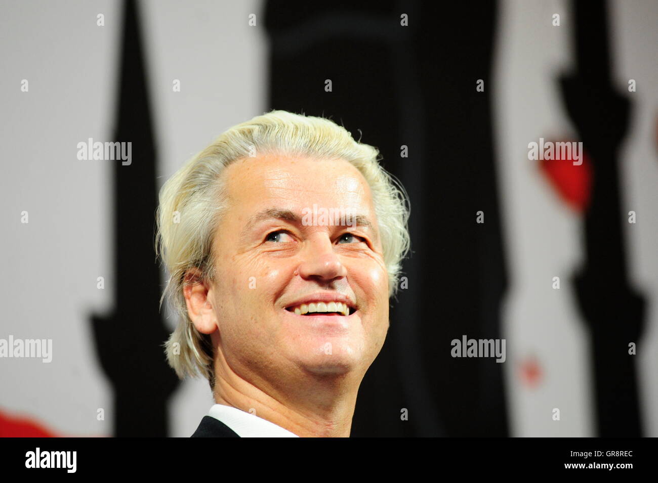 Los políticos hablan en Viena acerca de una supuesta amenaza de islamización de Europa Geert Wilders Foto de stock