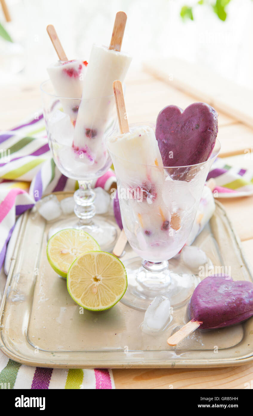 Paletas de helado casero Fotografía de stock Alamy