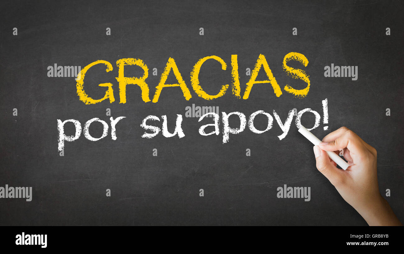 Gracias Por Tu Apoyo En Español Fotografía De Stock Alamy