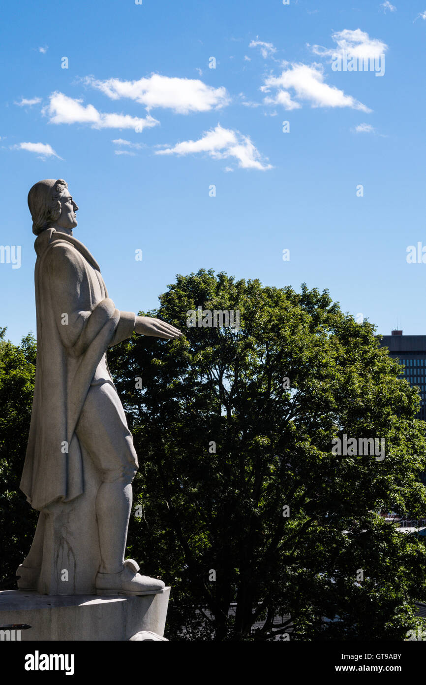 Roger Williams estatua, Providence, Rhode Island, EE.UU. Foto de stock